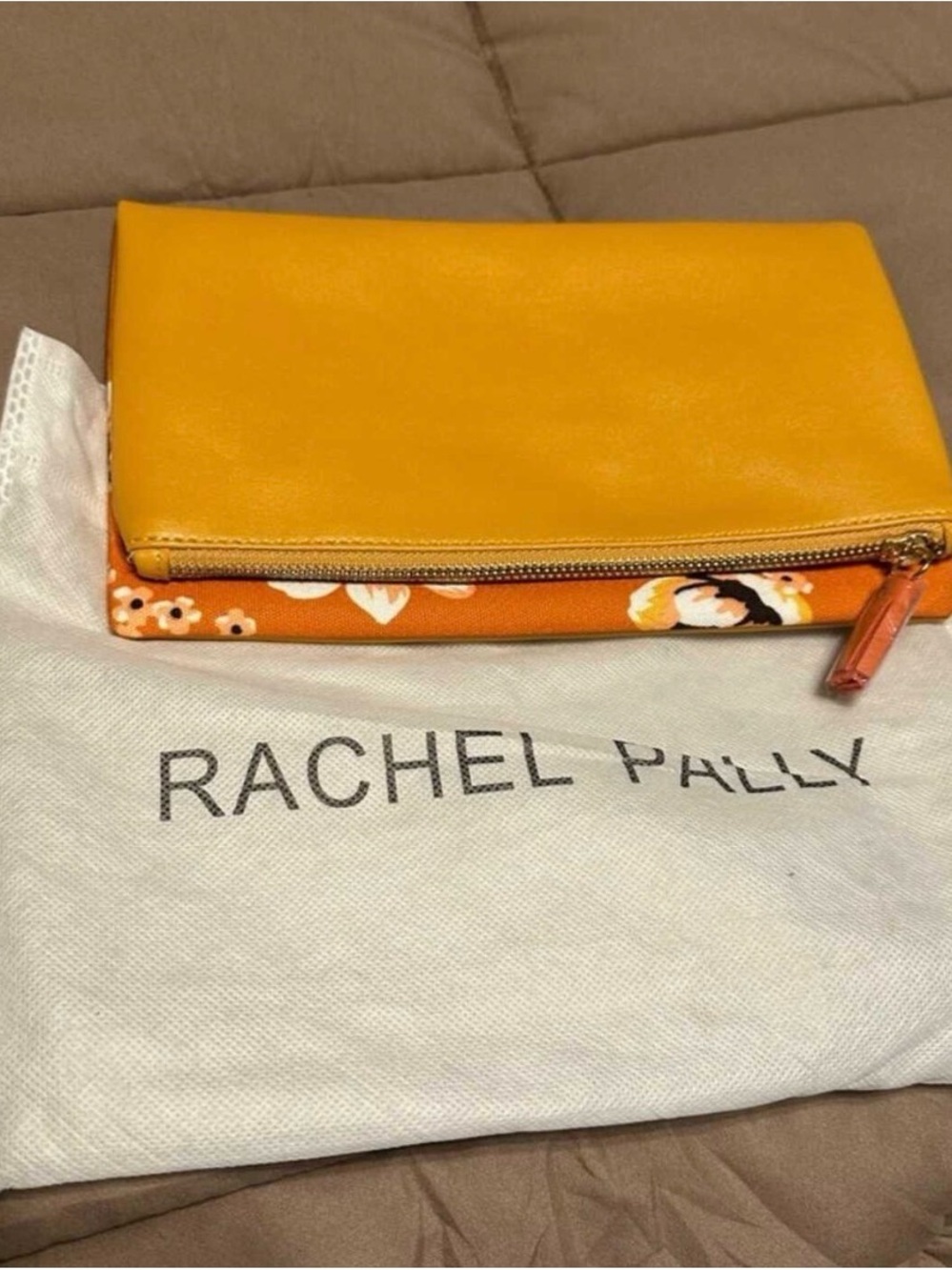 Anthropologie Rachel Pally Fold Over Clutch Purse Reversible, With Dust Cover